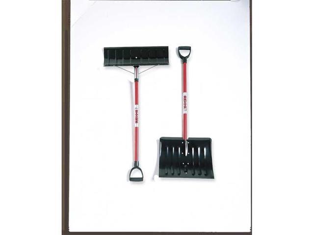 ZORO SELECT 1639300 Snow Shovel, 42 in Wood D-Grip Handle, Steel Blade