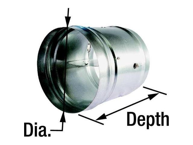 DAYTON 2TFZ9 Round Fire Damper,165 Deg F,13-5/8 In. D