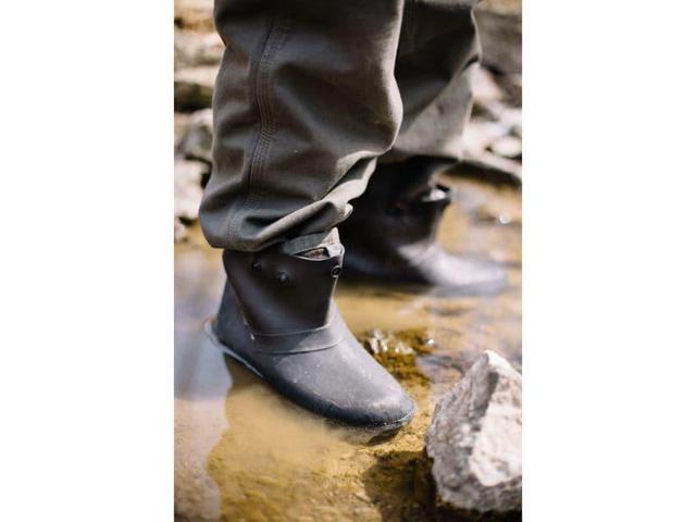 TREDS OVERBOOTS 13855 Overshoes, Plain Toe, 6 in Height, Snap Tab Closure,
