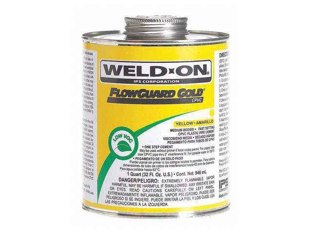 ZORO SELECT 86238 CPVC Cement,8 oz. Size,Yellow