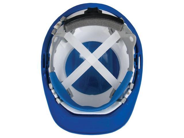 DELTAPLUS WEL19957GY Hard Hat, Omega II, Polyethylene, 6 Point Ratchet, Type 1,