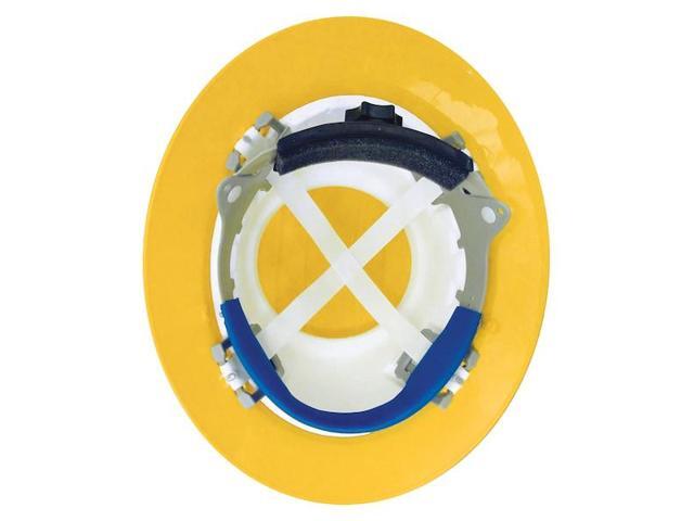 DELTAPLUS WEL20005YE Hard Hat, Americana 360(R), Polyethylene, 4 Point Ratchet,