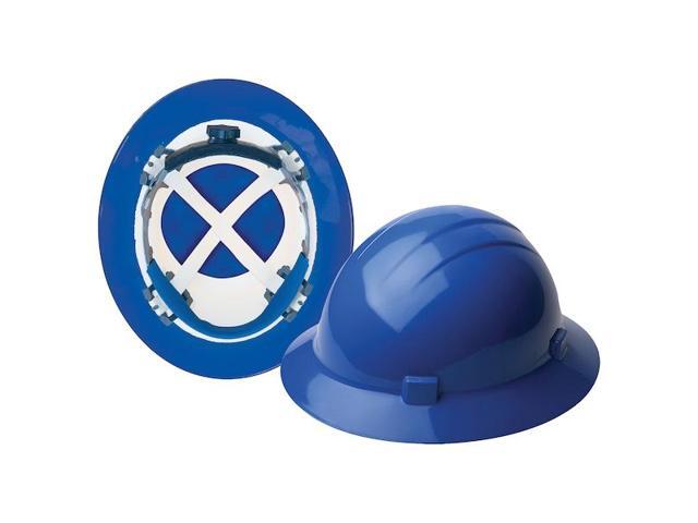 DELTAPLUS WEL20006BL Hard Hat, Americana 360(R), Polyethylene, 4 Point Ratchet,
