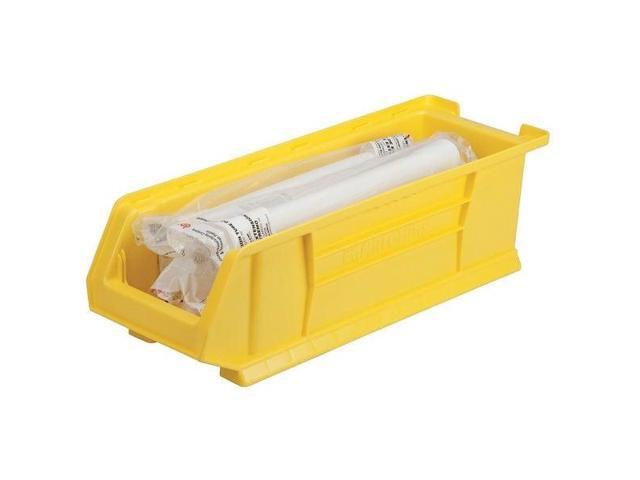 AKRO-MILS 30284YELLO Storage Bin, Plastic, Yellow, 7 in H, 8 1/4 in W, 23 7/8