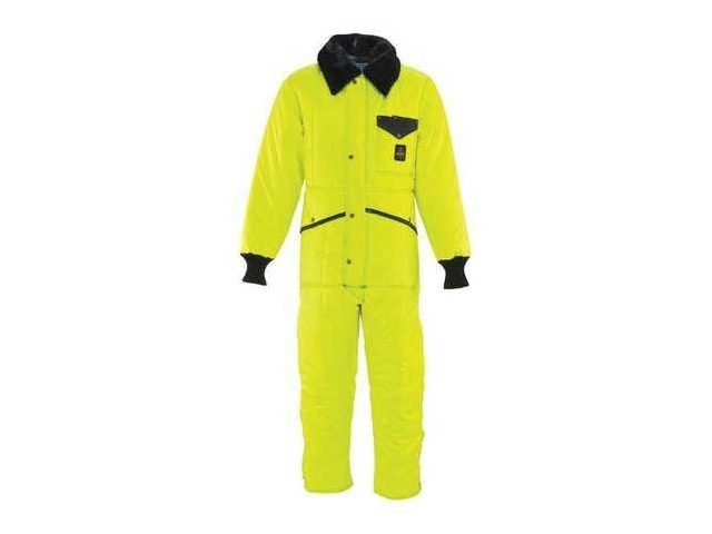 REFRIGIWEAR 0344RHVL4XLL2 Hi Vis Iron-Tuff Hi-Vis Coverall, Nylon, 11.25 oz