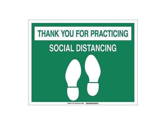 BRADY 170213 Thank You For Practicing Sign, 14 in H, 18 in W, Vinyl, English,