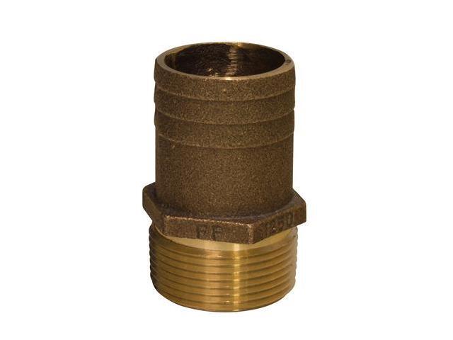 Groco 3/4' Npt X 1' Bronze Full Flow Pipe To Hose Straight Fitting
