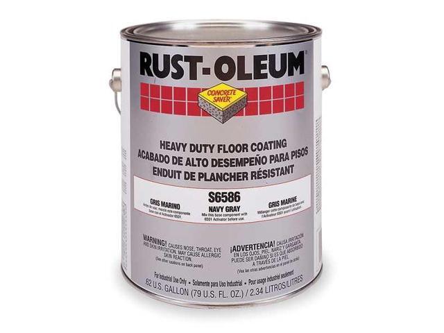 RUST-OLEUM S6586413 1 gal Floor Coating, High Gloss Finish, Navy Gray, Solvent