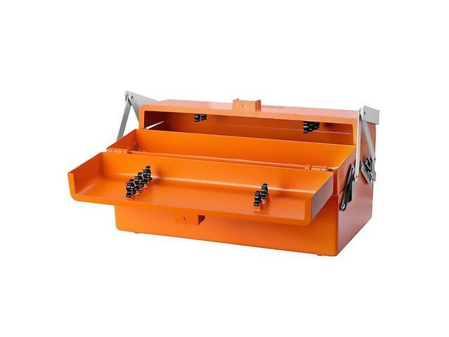 GROZ 40004 Cantilever Tool Box, Aluminum, Orange, 18 in W x 9 in D x 9-1/2 in H
