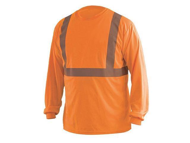 OCCUNOMIX LUX-LSET2B-O2X Long Sleeve T-Shirt,2XL,ANSI Class 2