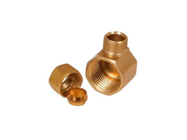 EVERFLOW C70R-3812-NL 3/8 O. D. COMP x 1/2 FIP Reducing 90 Degree Elbow Pipe