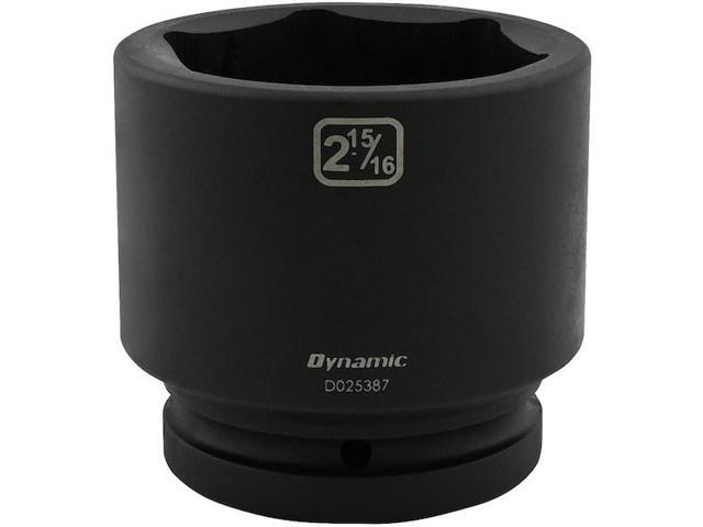 DYNAMIC D025387 1' Drive Standard Socket, Black Phosphate, Tools 2-15/16' X 1'
