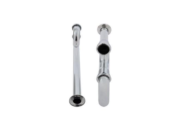 EVERFLOW 12916 S-Trap with Flange for Tubular Drain Applications, 17GA Chrome