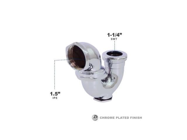 EVERFLOW 11315 IPSx1-1/4' LA Pattern Trap w/Drain Plug for Tubular Drain