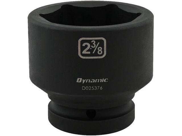 DYNAMIC D025376 1' Drive Standard Socket, Black Phosphate, Tools 2-3/8' X 1'