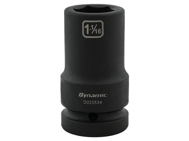 DYNAMIC D025534 1' Drive Deep Socket, Black Phosphate, Tools 1-1/16' X 1'