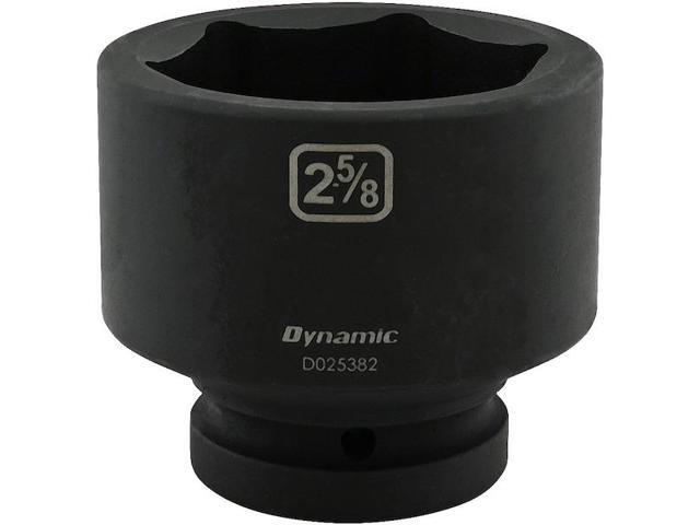 DYNAMIC D025382 1' Drive Standard Socket, Black Phosphate, Tools 2-5/8' X 1'