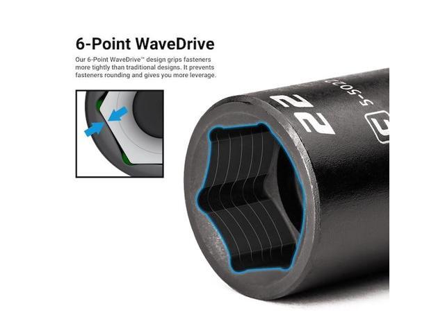 CAPRI TOOLS CP53450 3/8 in. Drive Stubby Impact Socket Set, SAE, 5/16 to 1 in.,