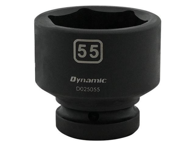 DYNAMIC D025055 1' Drive Standard Socket, Black Phosphate, Tools 55MM X 1'