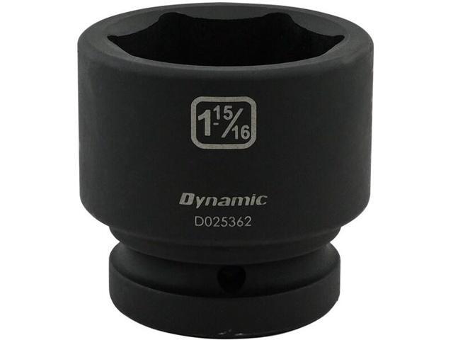 DYNAMIC D025362 1' Drive Standard Socket, Black Phosphate, Tools 1-15/16' X 1'
