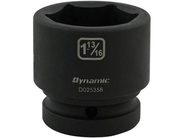 DYNAMIC D025358 1' Drive Standard Socket, Black Phosphate, Tools 1-13/16' X 1'
