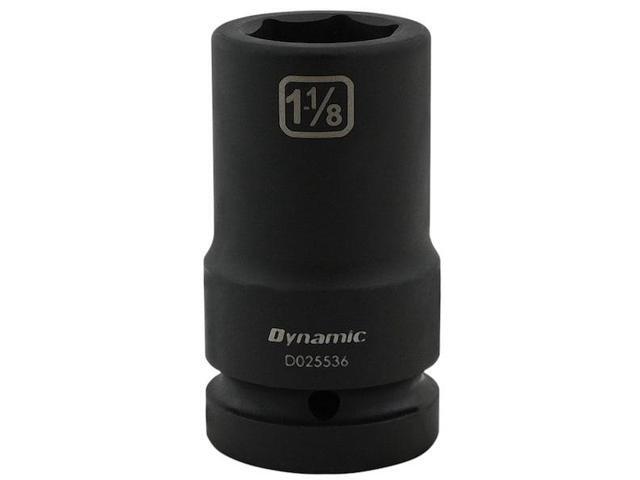 DYNAMIC D025536 1' Drive Deep Socket, Black Phosphate, Tools 1-1/8' X 1' Drive,
