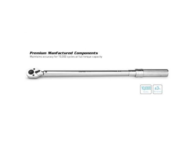 CAPRI TOOLS CP31202-250FL 1/2 in Drive Industrial Torque Wrench, 30-250 ft.-lb.