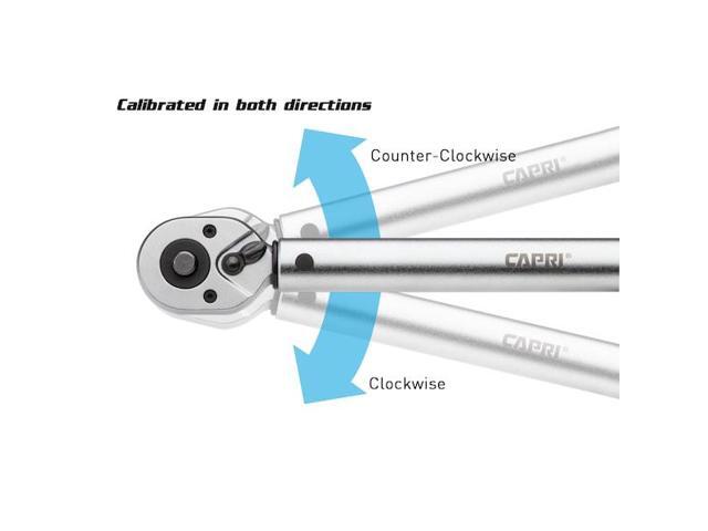 CAPRI TOOLS CP31202-250FL 1/2 in Drive Industrial Torque Wrench, 30-250 ft.-lb.