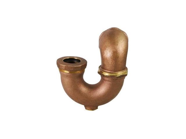 EVERFLOW 21326 IPSx1-1/2' LA Pattern Trap with Drain Plug for Tubular Drain