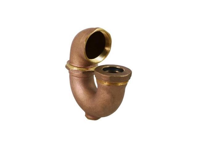 EVERFLOW 21326 IPSx1-1/2' LA Pattern Trap with Drain Plug for Tubular Drain