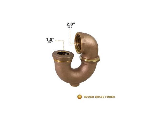 EVERFLOW 21326 IPSx1-1/2' LA Pattern Trap with Drain Plug for Tubular Drain