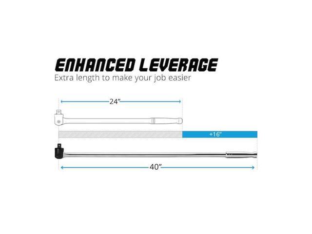 CAPRI TOOLS CP40124 3/4 in Drive 40 in Extended Leverage Breaker Bar