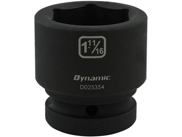 DYNAMIC D025354 1' Drive Standard Socket, Black Phosphate, Tools 1-11/16' X 1'