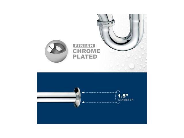 EVERFLOW 12712 P-Trap for Tubular Drain Applications, 17GA Chrome Plated Brass