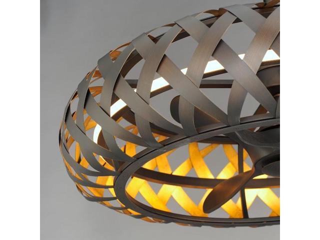 MAXIM LIGHTING 61010BZGTGLD Weave WiFi-enabled LED Fandelight