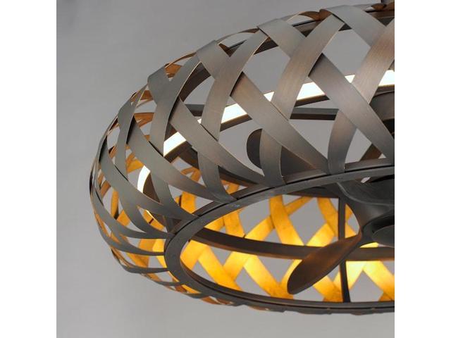 MAXIM LIGHTING 61010BZGTGLD Weave WiFi-enabled LED Fandelight