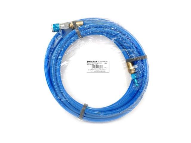 STEELMAN 50049-WMQ-IND 25-Foot Straight Air Hose with Reusable Quick Disconnect