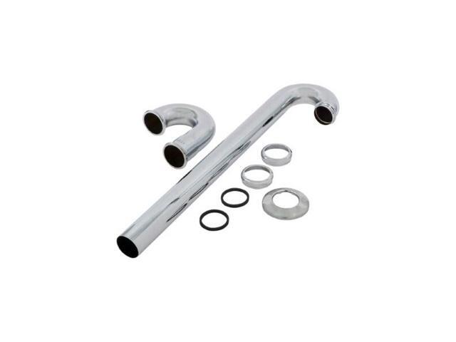 EVERFLOW 12912 S-Trap with Flange for Tubular Drain Applications, 22GA Chrome