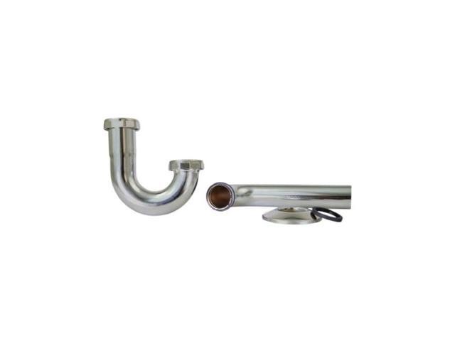EVERFLOW 12815 P-Trap for Tubular Drain Applications, 22GA Chrome Plated Brass