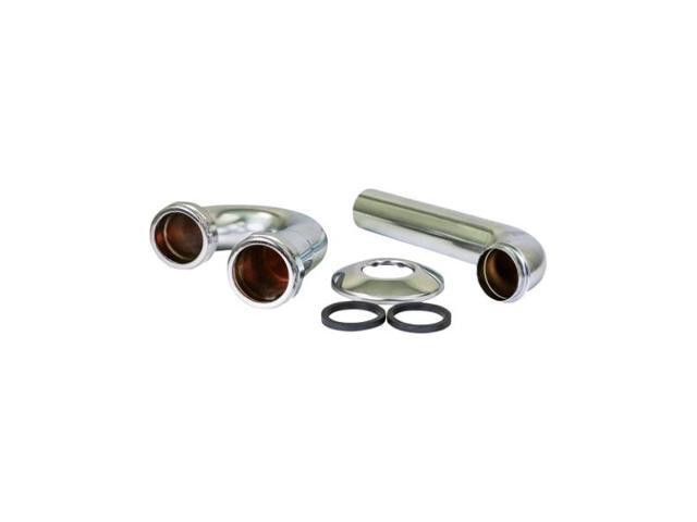 EVERFLOW 12815 P-Trap for Tubular Drain Applications, 22GA Chrome Plated Brass