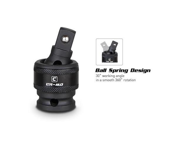 CAPRI TOOLS 5-8101 1/4, 3/8, 1/2 in Drive Impact Universal Joint Set, 3 pcs