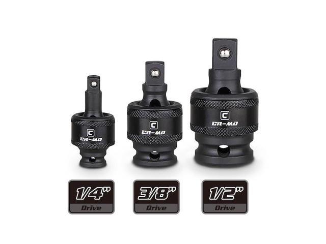 CAPRI TOOLS 5-8101 1/4, 3/8, 1/2 in Drive Impact Universal Joint Set, 3 pcs