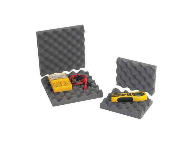PARTNERS BRAND FCSC24362 Convoluted Foam Sets, 24' x 36' x 2', Charcoal, 9/Sets