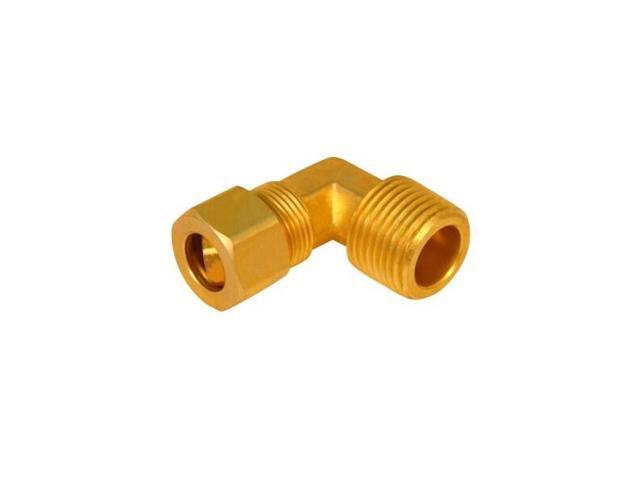 EVERFLOW C69-38-NL 3/8 O. D. COMP x 3/8 MIP 90 Degree Elbow Pipe Fitting, Lead