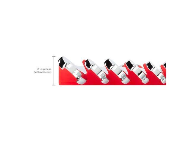 TEKTON ORG29219 19-Tool Combination Wrench Organizer Rack, Red