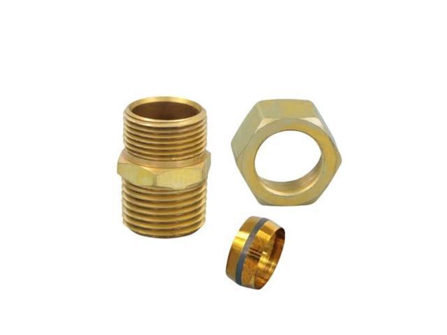 EVERFLOW C68R-5812-NL 5/8' O. D. COMP x 1/2' MIP Reducing Adapter Pipe Fitting,