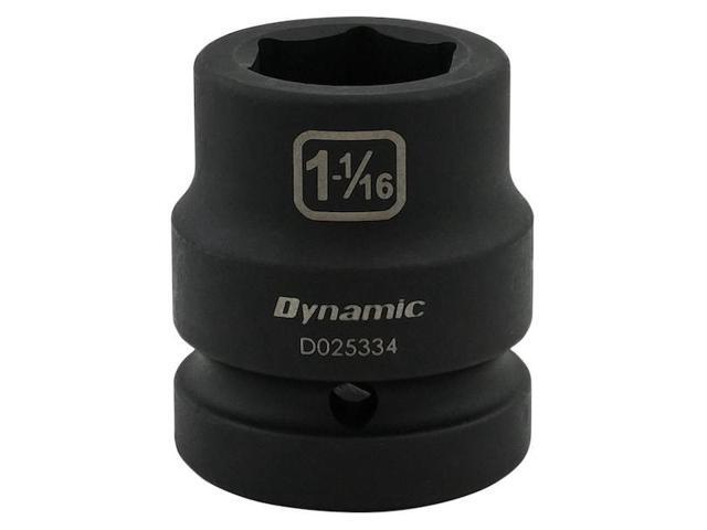 DYNAMIC D025334 1' Drive Standard Socket, Black Phosphate, Tools 1-1/16' X 1'