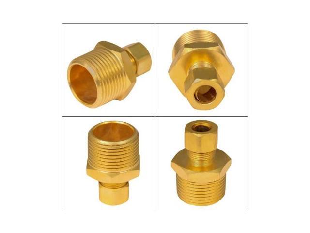 EVERFLOW C68R-3812-NL 3/8' O. D. COMP x 1/2' MIP Reducing Adapter Pipe Fitting,