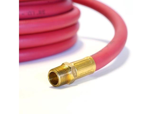 STEELMAN 98459-IND 30-Foot Long Rubber 3/8' ID Air Hose with 3/8' NPT Brass