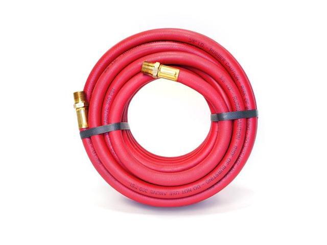 STEELMAN 98459-IND 30-Foot Long Rubber 3/8' ID Air Hose with 3/8' NPT Brass